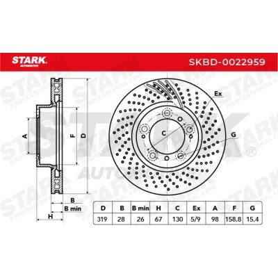 Brake Disc Stark SKBD-0022959 SKBD-0022959 - photo 3