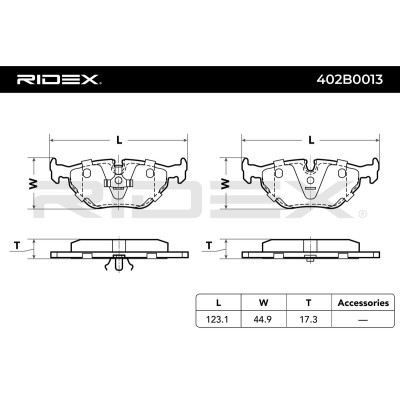 Brake Pads Set RIDEX 402B0013 402B0013 - photo 5