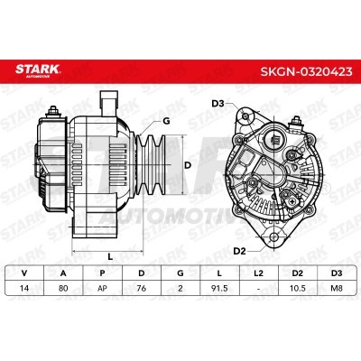 Alternator Stark SKGN-0320423 SKGN-0320423 - photo 5