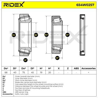 Wheel Bearing RIDEX 654W0257 654W0257 - photo 6