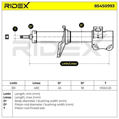 Shock Absorber RIDEX 854S0993 854S0993 - photo 9