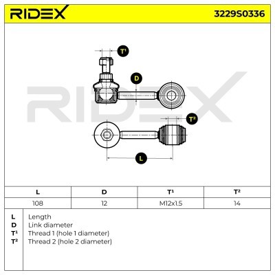 Stabilizer Link RIDEX 3229S0336 3229S0336 - photo 8