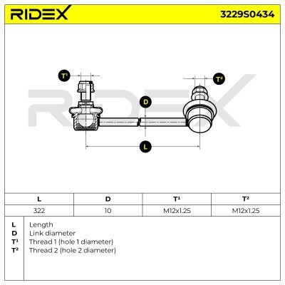 Stabilizer Link RIDEX 3229S0434 3229S0434 - photo 4