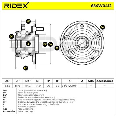 Wheel Bearing RIDEX 654W0412 654W0412 - photo 7