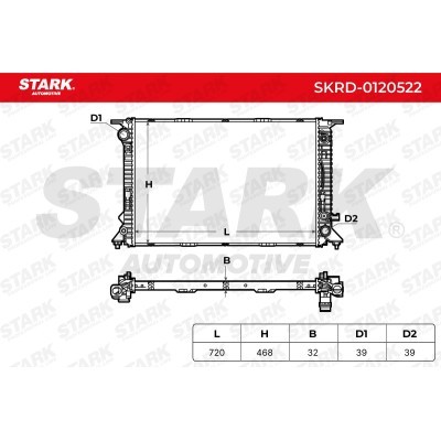 Radiator, Engine Cooling Stark SKRD-0120522 SKRD-0120522 - photo 4
