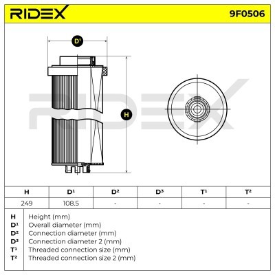 Fuel Filter RIDEX 9F0506 9F0506 - photo 6