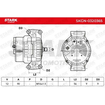 Alternator Stark SKGN-0320365 SKGN-0320365 - photo 5
