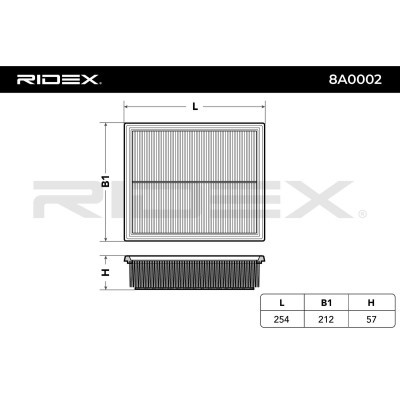Air Filter RIDEX 8A0002 8A0002 - photo 5