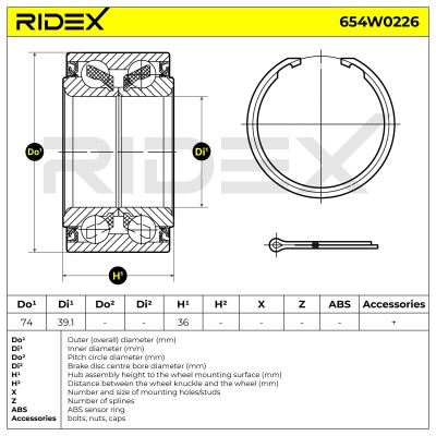 Wheel Bearing RIDEX 654W0226 654W0226 - photo 3