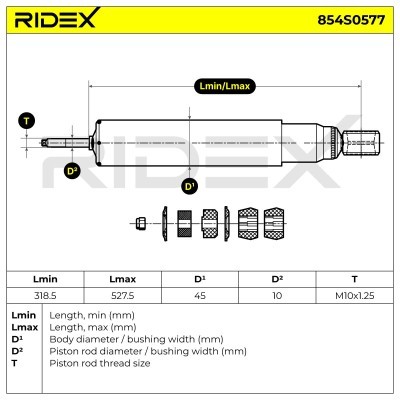 Shock Absorber RIDEX 854S0577 854S0577 - photo 5