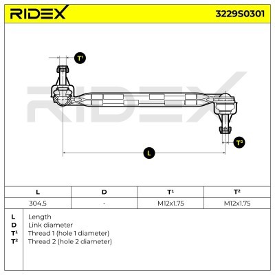 Stabilizer Link RIDEX 3229S0301 3229S0301 - photo 3