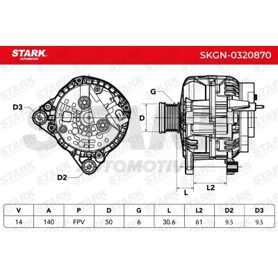Alternator Stark SKGN-0320870 SKGN-0320870 - photo 6