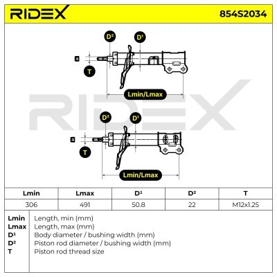 Shock Absorber RIDEX 854S2034 854S2034 - photo 5