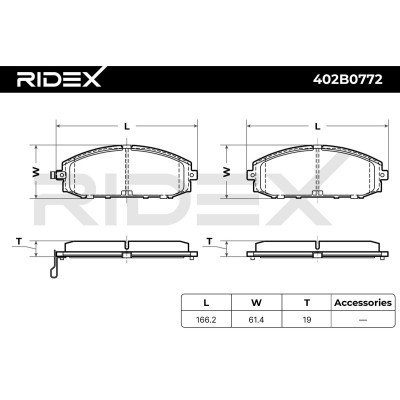 Brake Pads Set RIDEX 402B0772 402B0772 - photo 8
