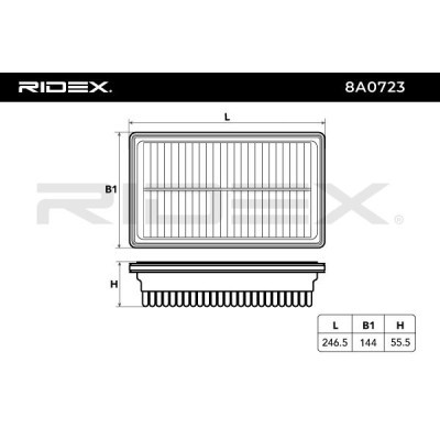 Air Filter RIDEX 8A0723 8A0723 - photo 6