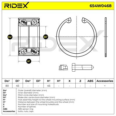 Wheel Bearing RIDEX 654W0468 654W0468 - photo 3
