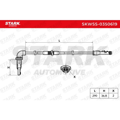 ABS Sensor Stark SKWSS-0350619 SKWSS-0350619 - photo 6