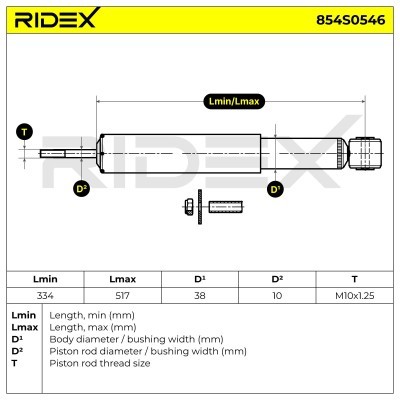 Shock Absorber RIDEX 854S0546 854S0546 - photo 4