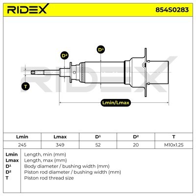 Shock Absorber RIDEX 854S0283 854S0283 - photo 6