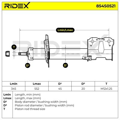 Shock Absorber RIDEX 854S0521 854S0521 - photo 9