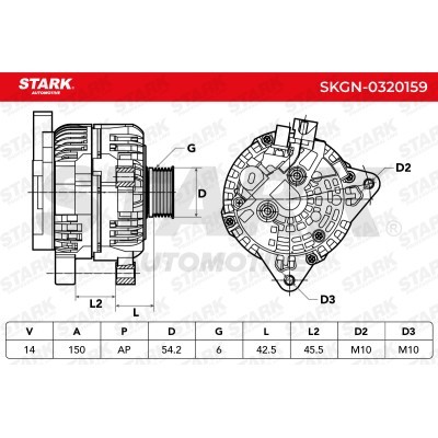 Alternator Stark SKGN-0320159 SKGN-0320159 - photo 6