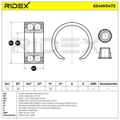 Wheel Bearing RIDEX 654W0473 654W0473 - photo 3