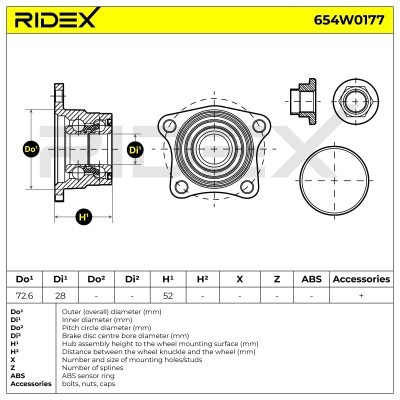 Wheel Bearing RIDEX 654W0177 654W0177 - photo 3
