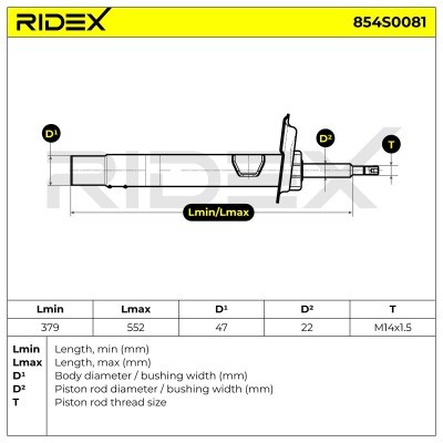 Shock Absorber RIDEX 854S0081 854S0081 - photo 6
