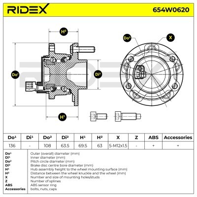 Wheel Bearing RIDEX 654W0620 654W0620 - photo 6