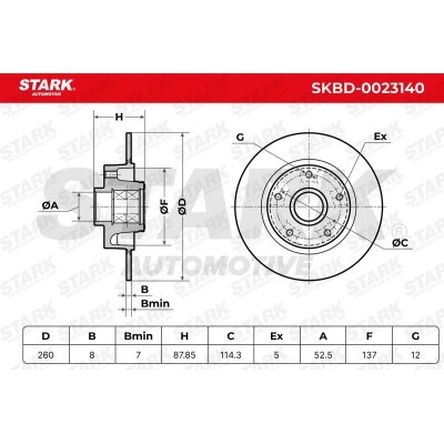 Brake Disc Stark SKBD-0023140 SKBD-0023140 - photo 3