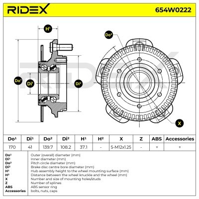 Wheel Bearing RIDEX 654W0222 654W0222 - photo 7
