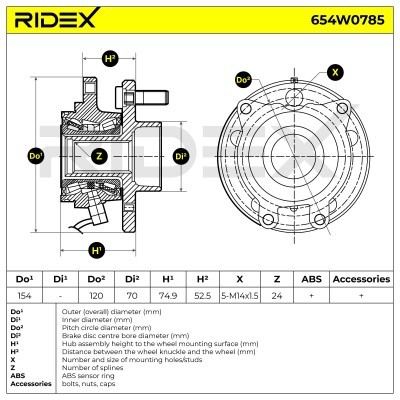 Wheel Bearing RIDEX 654W0785 654W0785 - photo 6