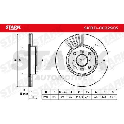 Brake Disc Stark SKBD-0022905 SKBD-0022905 - photo 3