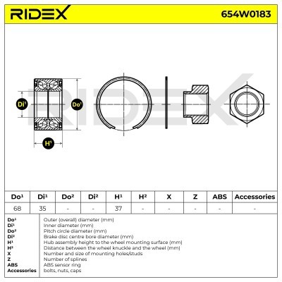 Wheel Bearing RIDEX 654W0183 654W0183 - photo 6
