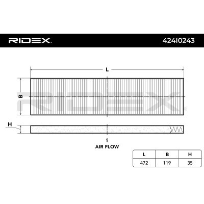 Cabin Air Filter RIDEX 424I0243 424I0243 - photo 5