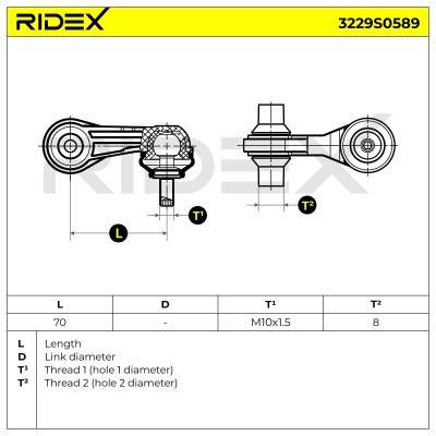Stabilizer Link RIDEX 3229S0589 3229S0589 - photo 6