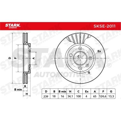Brake Disc Stark SKSE-2011 SKSE-2011 - photo 3