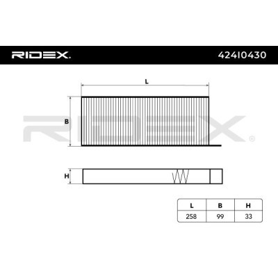 Cabin Air Filter RIDEX 424I0430 424I0430 - photo 5