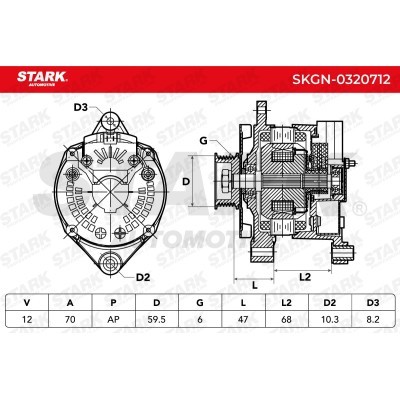 Alternator Stark SKGN-0320712 SKGN-0320712 - photo 5