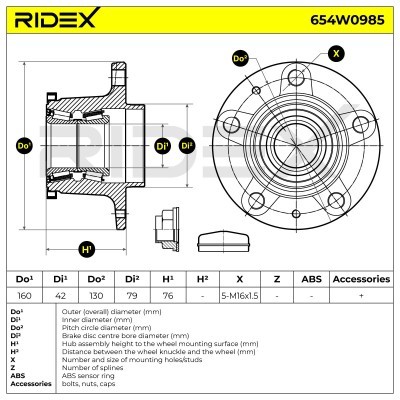 Wheel Bearing RIDEX 654W0985 654W0985 - photo 9