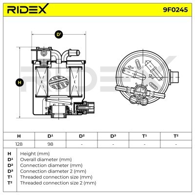Fuel Filter RIDEX 9F0245 9F0245 - photo 7