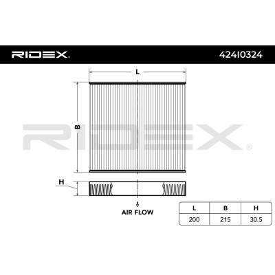 Cabin Air Filter RIDEX 424I0324 424I0324 - photo 4