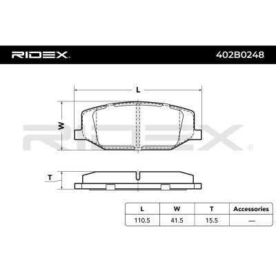 Brake Pads Set RIDEX 402B0248 402B0248 - photo 5