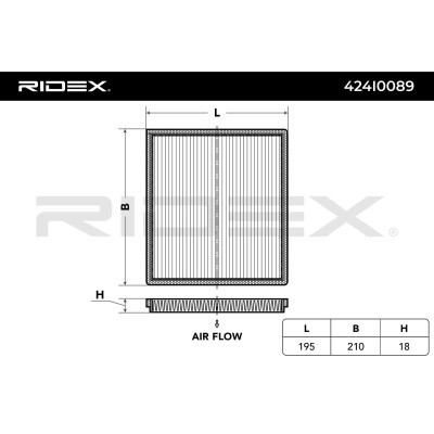 Cabin Air Filter RIDEX 424I0089 424I0089 - photo 3