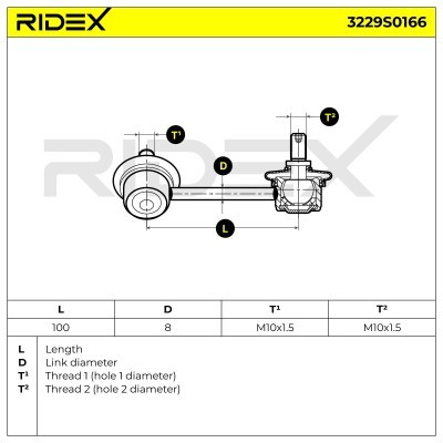 Stabilizer Link RIDEX 3229S0166 3229S0166 - photo 7