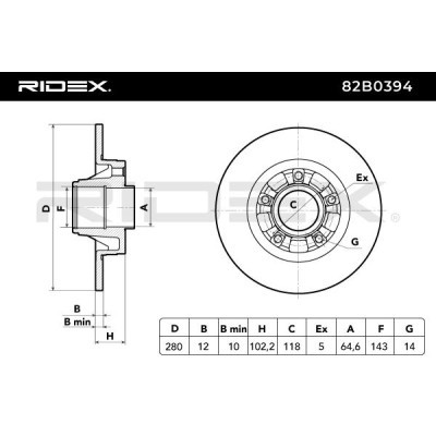 Brake Disc RIDEX 82B0394 82B0394 - photo 5