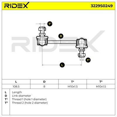 Stabilizer Link RIDEX 3229S0249 3229S0249 - photo 4