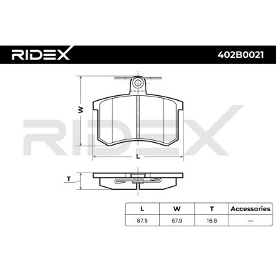 Brake Pads Set RIDEX 402B0021 402B0021 - photo 9