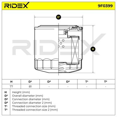 Fuel Filter RIDEX 9F0399 9F0399 - photo 7