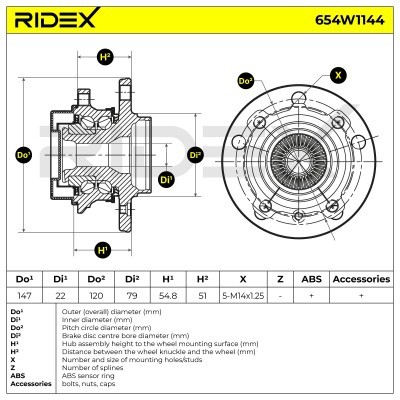 Wheel Bearing RIDEX 654W1144 654W1144 - photo 8